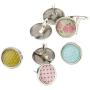 Jili Online 100 Pieces Mixed Metal Mini Decorative Brads Paper Fasteners for Paper Crafts Scrapbook DIY 12mm
