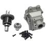 F Fityle Metal Gearbox Covers Housing Shell + Diff Gear Parts for WLTOYS 144001 1/14 RC Car Replacement - Gearbox Housing + Differential Gear Silver