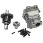 F Fityle Metal Gearbox Covers Housing Shell + Diff Gear Parts for WLTOYS 144001 1/14 RC Car Replacement - Gearbox Housing + Differential Gear Silver