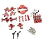 Katigan Metal Full Set Upgrade Parts Shock Absorber for Wltoys 1/28 K969 K979 K989 K999 P929 P939 Rc Car Parts,Red