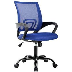 Ergonomic Office Chair Cheap Desk Chair Mesh Computer Chair Back Support Modern Executive Adjustable Chair Task Rolling Swivel Chair for Women, Men(Blue)