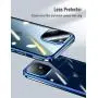 KumWum Full Body Magnetic Case for iPhone 12 Mini Front and Back Tempered Glass Aluminum Bumper Double Sided Clear Cover Built in Camera Lens Protector, Black + Red