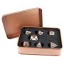 Bronze Metal Dice - Full Polyhedral Set in Presentation Tin