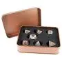 Bronze Metal Dice - Full Polyhedral Set in Presentation Tin