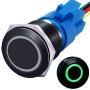 mxuteuk 19mm Momentary Push Button Switch 1 NO 1 NC SPDT ON/Off Black Metal Shell with 12v Green LED Ring with Wire Socket Plug Suitable for 3/4'' Mounting Hole M-19-O-B-G mxuteuk 19mm Momentary Push Button Switch 1 NO 1 NC SPDT ON/Off Black Metal Shell with 12v Green LED Ring with Wire Socket Plug Suitable for 3/4'' Mounting Hole M-19-O-B-G