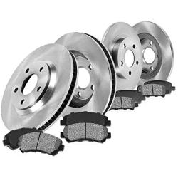 CRK13625 FRONT 299 mm + REAR 280 mm Premium OE 5 Lug [4] Rotors + [8] Metallic Brake Pads