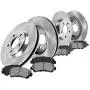 CRK13625 FRONT 299 mm + REAR 280 mm Premium OE 5 Lug [4] Rotors + [8] Metallic Brake Pads