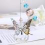H&D Hyaline & Dora Sun Catcher Crystal Ball Prism Metal Butterfly Decor Pendant,Christmas Lights Part Accessories