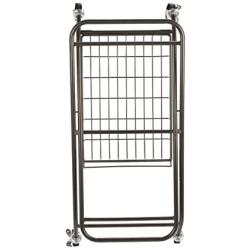 Artesa Verona Collapsible Metal Laundry Cart with Removable Basket & Canvas Bag, 20.5& L x 16.2& W x 13& H, Antique Black