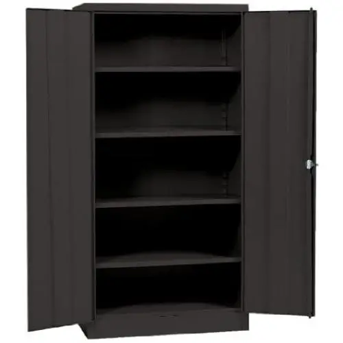Sandusky Lee Black Steel SnapIt Storage Cabinet | 4 Adjustable Shelves | 72'' H x 36'' W x 18'' D | RTA7000-09 Model Sandusky Lee Black Steel SnapIt Storage Cabinet | 4 Adjustable Shelves | 72'' H x 36'' W x 18'' D | RTA7000-09 Model