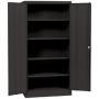 Sandusky Lee Black Steel SnapIt Storage Cabinet | 4 Adjustable Shelves | 72'' H x 36'' W x 18'' D | RTA7000-09 Model