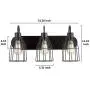 ZZ Joakoah 3-Light Bathroom Vanity Light, Industrial Metal Cage Wall Sconce Vintage Wall Lamp Light Fixture for Bathroom Kitchen Living Room Vanity Hallway. ZZ Joakoah 3-Light Bathroom Vanity Light, Industrial Metal Cage Wall Sconce Vintage Wall Lamp Light Fixture for Bathroom Kitchen Living Room Vanity Hallway.