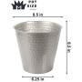 Monarch Abode 19444 Pewter Hand Hammered Garden Pot Planter