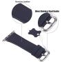 JSGJMY Compatible with Apple Watch Band 38mm 40mm 42mm 44mm Women Men Genuine Leather Strap for iWatch SE Series 6 5 4 3 2 1(Black with Silver Stainless Steel Clasp, 38mm/40mm S/M)