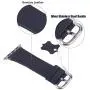 JSGJMY Compatible with Apple Watch Band 38mm 40mm 42mm 44mm Women Men Genuine Leather Strap for iWatch SE Series 6 5 4 3 2 1(Black with Silver Stainless Steel Clasp, 38mm/40mm S/M)