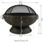 Sunnydaze Outdoor Fire Pit Bowl - 30 Inch Large Round Wood Burning Patio & Backyard Firepit for Outside with Spark Screen, Fireplace Poker, and Metal Grate Sunnydaze Outdoor Fire Pit Bowl - 30 Inch Large Round Wood Burning Patio & Backyard Firepit for Outside with Spark Screen, Fireplace Poker, and Metal Grate