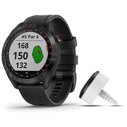 Garmin Approach S40 Bundle, Stylish GPS Golf Smartwatch, Includes Three CT10 Club Trackers, Black