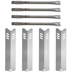Metal Club Grill Replacement Parts for Dyna Glo DGF493BNP, DGF510SBP, Grill Burner Tubes and Heat Plate Shields for Backyard Grill GBC1461W, BY15-101-001-02, BY14-101-001-02, BY13-101-001-12 Models.