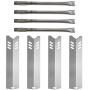 Metal Club Grill Replacement Parts for Dyna Glo DGF493BNP, DGF510SBP, Grill Burner Tubes and Heat Plate Shields for Backyard Grill GBC1461W, BY15-101-001-02, BY14-101-001-02, BY13-101-001-12 Models.