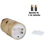 Flameless Candles with brich Effect 4'' 5'' 6'' Set of 3 Dripless Real Wax Pillars Include Realistic Dancing LED Flames and 10-Key Remote Control with 24-Hour Timer Function -AntizerTM
