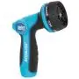 Aqua Joe AJHN102 Heavy Duty Indestructible Metal Multi Function Adjustable Hose Nozzle, w/Smart Throttle,w/ Smart Throttle