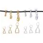 PandaHall Elite 120 Pieces Pinch Clip Bail Clasp Dangle Charm Bead Pendant Connector Findings 6 Styles for Jewelry Making Platinum and Golden PandaHall Elite 120 Pieces Pinch Clip Bail Clasp Dangle Charm Bead Pendant Connector Findings 6 Styles for Jewelry Making Platinum and Golden