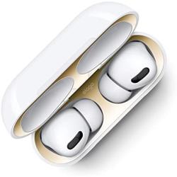 elago Dust Guard Compatible with AirPods Pro 3rd Generation - Dust-Proof Film, Ultra Slim, Luxurious Looking, Protect from Iron/Metal Shavings (2 Sets, Gold) [US Patent Registered]