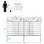 Giantex Coated Metal Decorative Garden Fence, 52in x 12ft Border Fence Set, 4 Panels Folding Fence Animal Barrier Gate for Outdoor Garden Patio Giantex Coated Metal Decorative Garden Fence, 52in x 12ft Border Fence Set, 4 Panels Folding Fence Animal Barrier Gate for Outdoor Garden Patio