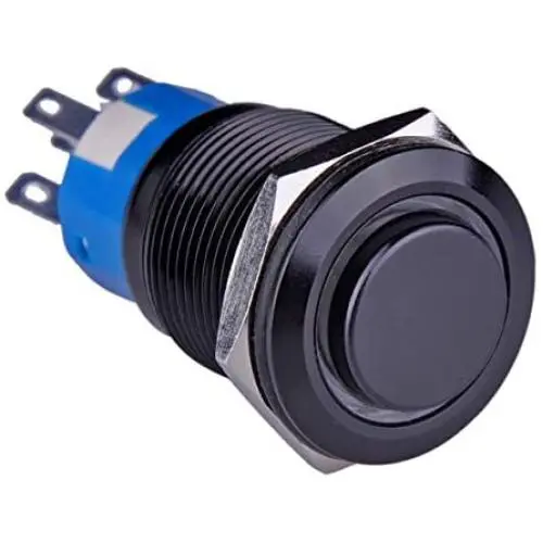 Ulincos Latching Push Button Switch U19C2 1NO1NC SPDT ON/Off Black Metal Shell with Yellow LED Ring Suitable for 19mm 3/4'' Mounting Hole (Yellow) Ulincos Latching Push Button Switch U19C2 1NO1NC SPDT ON/Off Black Metal Shell with Yellow LED Ring Suitable for 19mm 3/4'' Mounting Hole (Yellow)