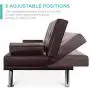 Best Choice Products Faux Leather Upholstered Modern Convertible Folding Futon Sofa Bed for Compact Living Space, Apartment, Dorm, Bonus Room w/Removable Armrests, Metal Legs, 2 Cupholders - Brown Best Choice Products Faux Leather Upholstered Modern Convertible Folding Futon Sofa Bed for Compact Living Space, Apartment, Dorm, Bonus Room w/Removable Armrests, Metal Legs, 2 Cupholders - Brown