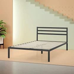 Zinus Mia Modern Studio 14 Inch Platform 1500H Metal Bed Frame With Headboard, King,AZ-ASMPH-15K,Black