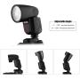 Godox V1C Camera Flash Speedlite Speedlight Round Head Compatible with Canon EOS Series 1500D 3000D 5D Mark LLL 5D Mark ll for Wedding Portrait Studio Photography + Godox AK-R1 Pocket Flash Light Acce