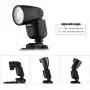 Godox V1C Camera Flash Speedlite Speedlight Round Head Compatible with Canon EOS Series 1500D 3000D 5D Mark LLL 5D Mark ll for Wedding Portrait Studio Photography + Godox AK-R1 Pocket Flash Light Acce