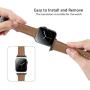 BRG Leather Bands Compatible with Apple Watch Band 44mm 42mm 40mm 38mm, Men Women Replacement Genuine Leather Strap for iWatch SE Series 6 5 4 3 2 1, Brown Band/Space Grey Adapter, 40mm 38mm