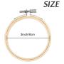 Caydo 12 Pieces 3 Inch Wooden Round Embroidery Hoops Adjustable  Bamboo Circle Cross Stitch Hoop Ring Bulk Wholesale for Home Ornaments, Art Craft Handy Sewing