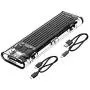 ORICO NVME M.2 to Type-C USB3.1 Gen2 10Gbps Transparent External Hard Drive Adapter Enclosure for 2280 2260 2242 2230 PCI-E M2 M-Key SSD, USB Type C Converter Case (TCM2-Black)