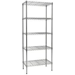 Apollo Hardware Chrome 5-Shelf Wire Shelving 24''x14''x60'' (Chrome)