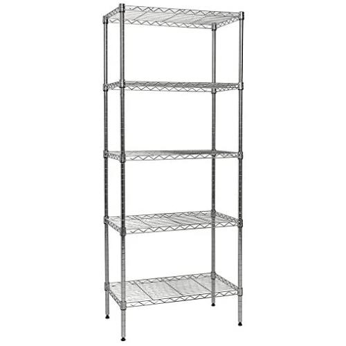 Apollo Hardware Chrome 5-Shelf Wire Shelving 24''x14''x60'' (Chrome)