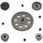 Differential Main Metal Spur Motor Gear 17T 21T 26T 27T 64T for HSP 1/10 RC Part Monster Truck Brontosaurus 94111 Upgrade Replace and a Tool(Titanium)