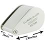 20X Illuminated Jeweler LED UV Lens Loupe Magnifier with Metal Construction and Optical Glass, with Kare and Kind Retail Package (20X x 21 mm, Silver)