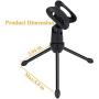 Desktop Microphone Stand, Upgraded Angle Adjustable Tripod Table Mic Stand for Recording Microphone or Other Microphone