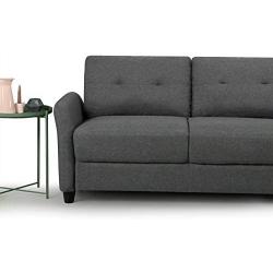 ZINUS Ricardo Loveseat Sofa / Tufted Cushions / Easy, Tool-Free Assembly, Dark Grey