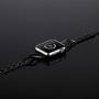 for Apple Watch 42mm 44mm Accessories Bands, Huishang Stainless Steel Band iWatch Wrist Straps with Crystal Rhinestone Diamond for Apple Watch Series 4 3 2 1 Edition Version (Metal Black 42 44mm)