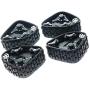 Bonarty 4Pcs 1/10 Metal RC Crawler Snow Tires Track Wheels for Trx4 Gen8 Truck Car Parts