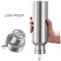 LifeSky Stainless Steel Water Bottle, Double Wall Vacuum Insulated Leak Proof Sports Bottle, Keep Liquid Cold for up to 24 Hours, Wide Mouth