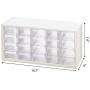 livinbox 20 Drawer Plastic Parts Storage Hardware and Craft Cabinet, Desktop Hardware Storage Organizer Multi Use Compartment Container Black, A9-520, 14.9 x 6.1 x 7.4Inch