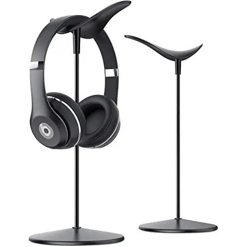 Headphone Stand, Desktop Headset Holder - Lamicall Desk Earphone Stand, for All Headsets Such as HyperX Gaming Headphones, Beats/Sony/Sennheiser Music Headphones - Black Headphone Stand, Desktop Headset Holder - Lamicall Desk Earphone Stand, for All Headsets Such as HyperX Gaming Headphones, Beats/Sony/Sennheiser Music Headphones - Black