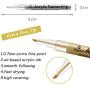Paint Pen Gold Silver Metallic Permanent Acrylic Markers Set for Fabric Glass Rock Wooden Ceramic Leather Tire Painting, 0.7mm Extra Fine Tip (3pcs Gold+3pcs Silver)