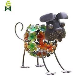 EH-GARDEN Metal Dog Solar Garden Lights, Outdoor LED Decor Light for Patio, Path, Lawn, Garden, Yard Decor
