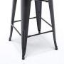 TONGLI Metal Bar Stools Set of 4 Counter Height Stools 24 Inchs Counter Stools Black Bar stools with Backs Bar Height Stools Indoor Outdoor Matte Black, Low Back
